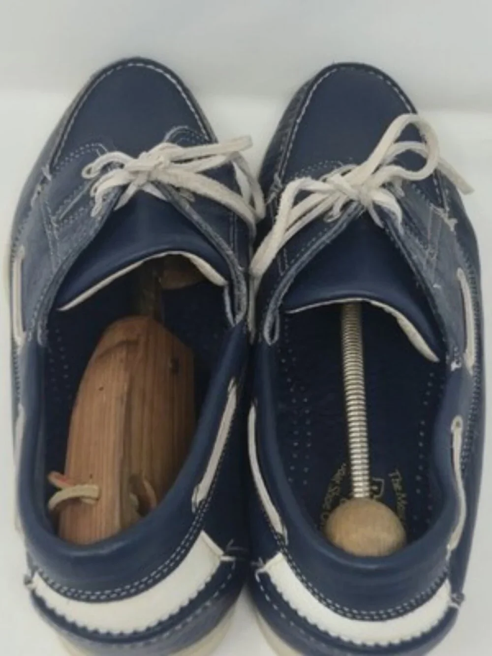 ​Vintage Dexter Boat Shoes Men's 12M Navy Leather Made in USA Heritage Casual